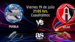 Puebla (1-2) Atlas: Goles, resumen y resultado