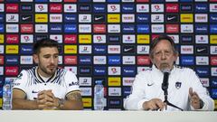  Eduardo Salvio and Leopoldo Silva during his presentation as the new reinforcement of the Pumas UNAM team in the Torneo Apertura 2022 of the Liga BBVA MX at La Cantera , on July 5, 2022.
<br><br>
Eduardo Salvio y Leopoldo Silva durante su presentacion como nuevo refuerzo del equipo Pumas UNAM en el Torneo Apertura 2022 de la Liga BBVA MX en La Cantera, el 5 de julio de 2022.