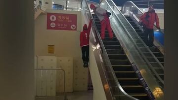 Freestyle escalator riding