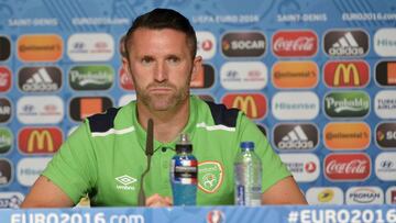 Robbie Keane durante una rueda de prensa en la Euro 2016. 