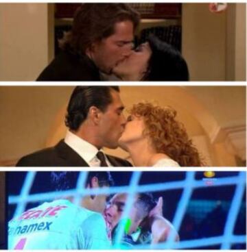 Los memes del beso entre Guzmán y Jiménez