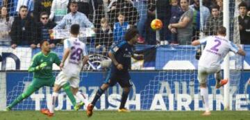 Albentosa logra el empate (1-1) y derriba a Keylor Navas.