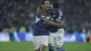 David Mackalister Silva y Óscar Cortés, jugadores de Millonarios