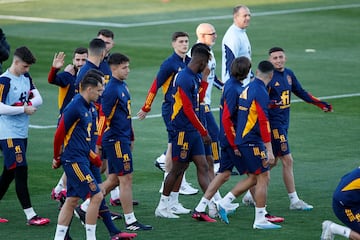 Primer entrenamiento de la Selección Española, previo a los partidos ante Noruega y Escocia, de clasificación para la Eurocopa 2024.