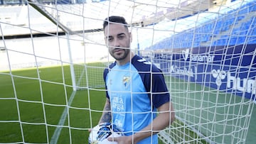 Víctor García en La Rosaleda.