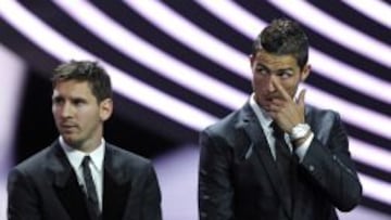 Argentino y portugués, durante la gala de la pasada Liga de Campeones.