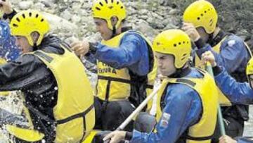 <b>A TOPE. </b>Murillo se prepara para sortear un rápido durante un rafting en su útima visita a Benasque.