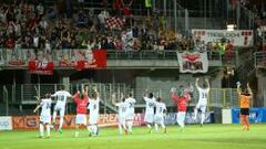 Carpi, en su celebraci&oacute;n por el ascenso a Priemra. 