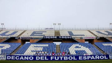 Las jugadoras del Sporting de Huelva en El Nuevo Colombino.