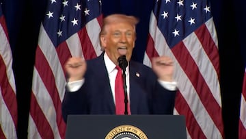 Trump sparks controversy after mocking trans athletes in awkward moment