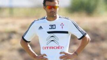 Luis Enrique, durante un entrenamiento.