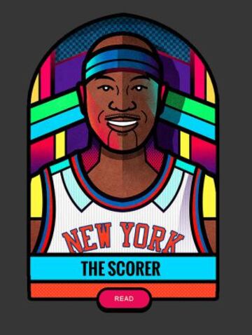 Carmelo Anthony: ¡°El anotador¡± Carmelo s¨®lo ha ganado una eliminatoria de playoffs como jugador de los Knicks. Cambios de entrenadores, movimientos en los despachos, plantillas disfuncionales¡ nada le va demasiado bien aunque el pasado verano renov¨® su idilio con nuevo contrato. Veremos si en el futuro le espera alguna alegr¨ªa. Para ¨¦l y para la Gran Manzana.