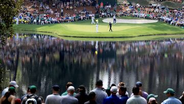 AUGUSTA, GEORGIA - APRIL 06: A general view of the ninth green during the Par Three Contest prior to the Masters at Augusta National Golf Club on April 06, 2022 in Augusta, Georgia.   David Cannon/Getty Images/AFP
== FOR NEWSPAPERS, INTERNET, TELCOS & TELEVISION USE ONLY ==