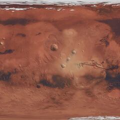 Revelan qué es el agua hallada en el polo sur de Marte