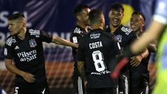 Futbol, Cobresal vs Colo Colo.
 Fecha 2, campeonato Nacional 2021.
 El jugador de Colo Colo Ivan Morales, derecha, celebra su gol contra Cobresal durante el partido de primera division disputado en el estadio El Cobre de El Salvador, Chile.
 03/04/2021
 A