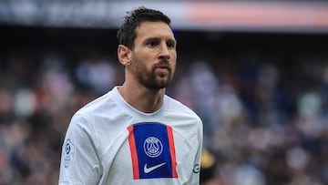 Leo Messi, durante el partido que el PSG ganó 1-0 al Brest.