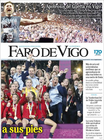 La prensa española, orgullosa de sus campeonas del mundo