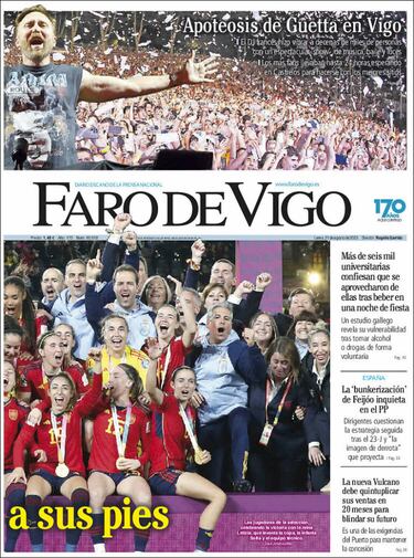 La prensa española, orgullosa de sus campeonas del mundo