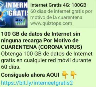 Estafa por WhatsApp: No te regalan 100GB para pasar la cuarentena