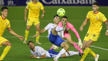 El Tenerife en la victoria ante el Girona en el último partido de 2020.