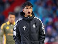 Uriel Antuna of Tigres during the 16th round match between Pachuca and Tigres UANL as part of the Liga BBVA MX, Torneo Clausura 2025 at Hidalgo Stadium, on April 15, 2025 in Pachuca, Hidalgo, Mexico.