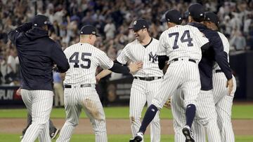 Así se vivió la celebración de los Yankees al ganar el Wild Card