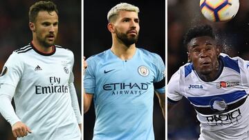 Haris Seferovic (Benfica), Sergio 'Kun' Agüero (Manchester City) y Duván Zapata (Atalanta), entre los máximos goleadores de 2019.