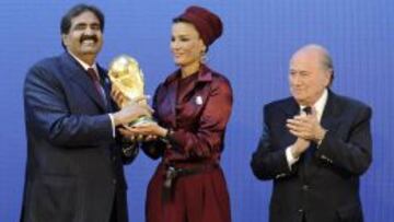 Momento de la concesi&oacute;n del Mundial a Qatar.