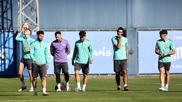 Entrenamiento del Málaga.