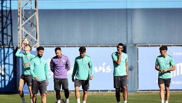 Entrenamiento del Málaga.