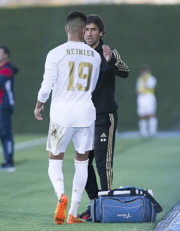 Reinier y su entrenador, Raul González Blanco.