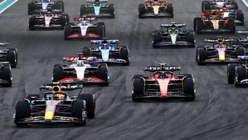 All the info you need to watch this year’s Formula 1 Miami Grand Prix, with Red Bull’s Max Verstappen looking to win his fifth race this season.