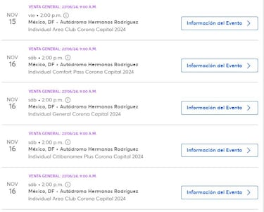 Corona Capital 2024: cuándo salen a la venta los boletos individuales y precios