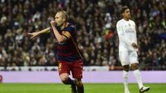 Iniesta marcó en el Clásico.