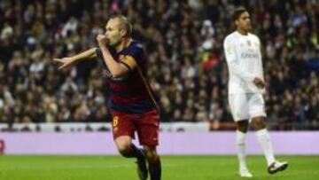 Iniesta marcó en el Clásico.