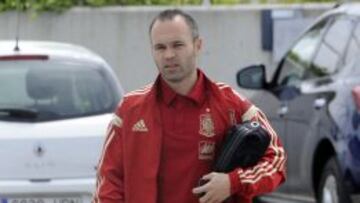 Andrés Iniesta, en un entrenamiento.