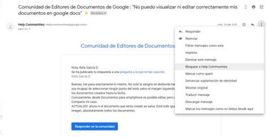 Cómo bloquear un contacto de Gmail