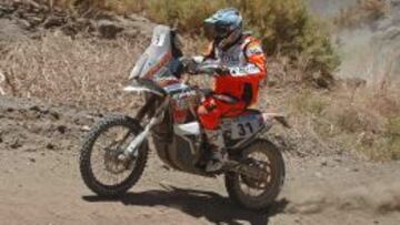 Pablo Quintanilla llegó en el tercer lugar de la quinta etapa del Dakar.