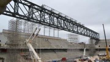 Las obras del estadio de Curitiba continúan con normalidad