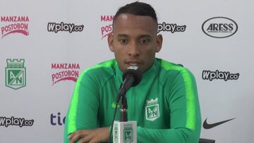 Jarlan Barrera en la previa del partido contra Cúcuta
