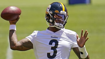 El quarterback de los Pittsburgh Steelers, Dwayne Haskins sufri&oacute; da&ntilde;os en la boca durante la disputa en Las Vegas con su esposa acusada de violencia.