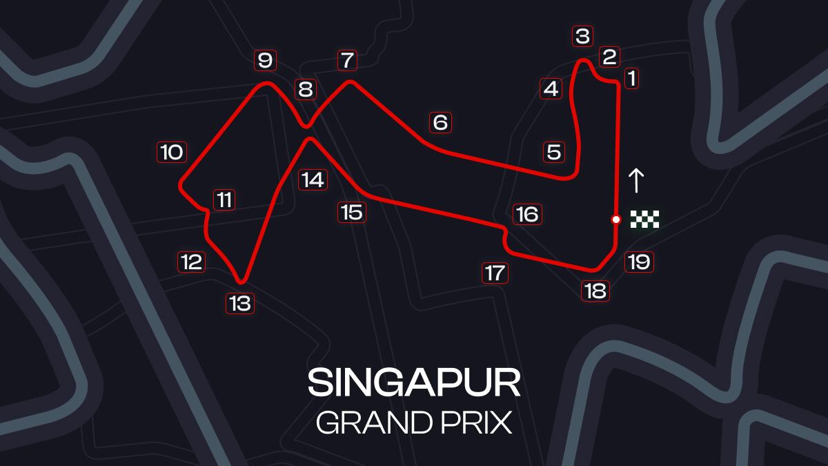 Horarios y dónde ver el GP de Singapur de F1.