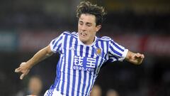 Odriozola con la Real Sociedad. 