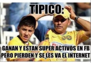 Memes creados por aficonados de Pumas para América