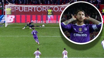 El 'Panenka' de Ramos por el que se ganó las pifias del Sevilla