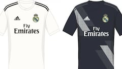 Primera y segunda equipaci&oacute;n del Real Madrid seg&uacute;n FootyHeadlines. 