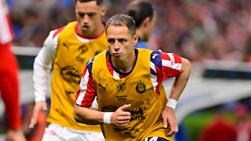 Javier Chicharito Hernandez of Guadalajara during the 7th round match between Guadalajara and Cruz Azul as part of the Liga BBVA MX, Torneo Apertura 2025 at Akron Stadium, on August 30, 2025 in Guadalajara, Jalisco, Mexico.