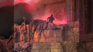 Terrorífico accidente en Disneylandia: Una gigante roca aplastó a actor de Indiana Jones