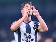 Oliver Torres celebrates his goal 2-1 of Monterrey during the 16th round match between Monterrey and Puebla as part of the Liga BBVA MX Varonil, Torneo Clausura 2026 at BBVA Bancomer Stadium, on April 21, 2026 in Monterrey, Nuevo Leon, Mexico.