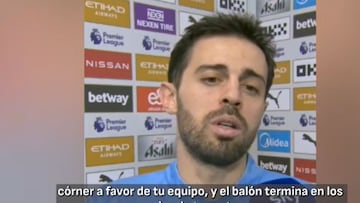 Bernardo Silva raja de su equipo tras perder el clásico ante Manchester United.